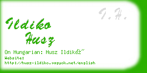 ildiko husz business card